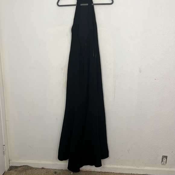 BHLDN Juliana High-Neck Side-Slit Stretch Crepe Maxi Dress - Picture 6 of 6